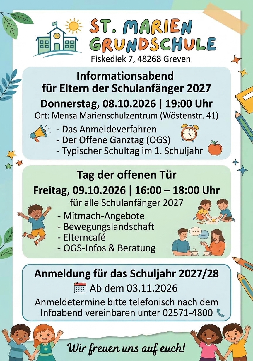 Plakat Informationsveranstaltung und Tag der offenen Tur 2026 A4 final